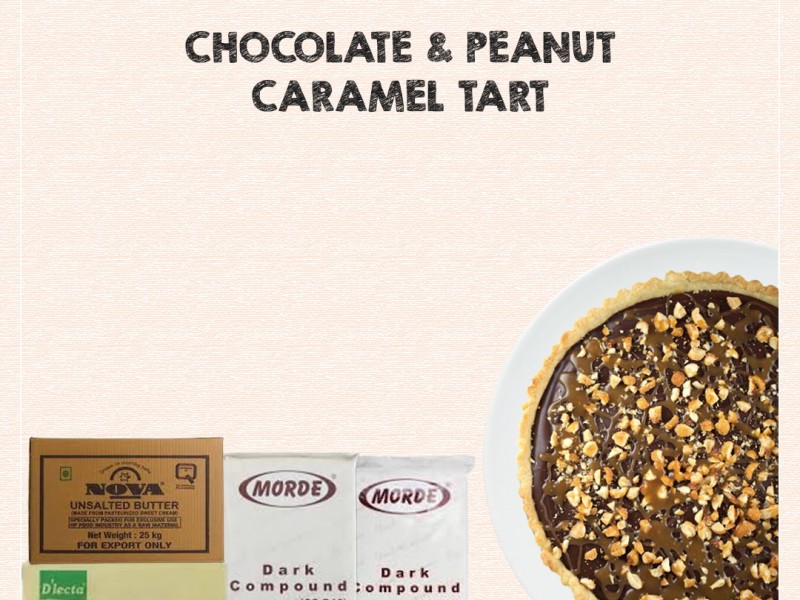 CHOCOLATE & PEANUT CARAMEL TART Image