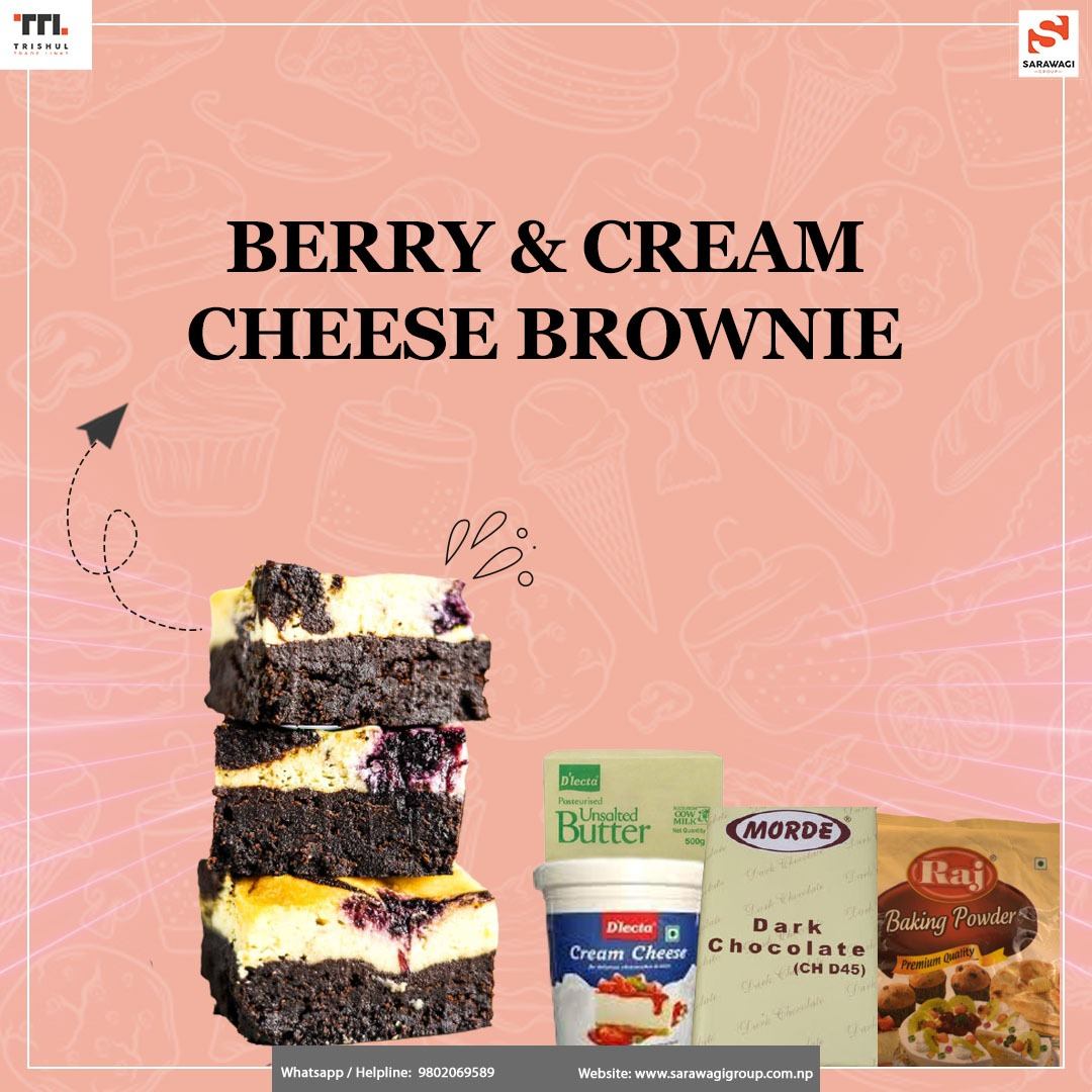 BERRY & CREAM CHEESE BROWNIE Image