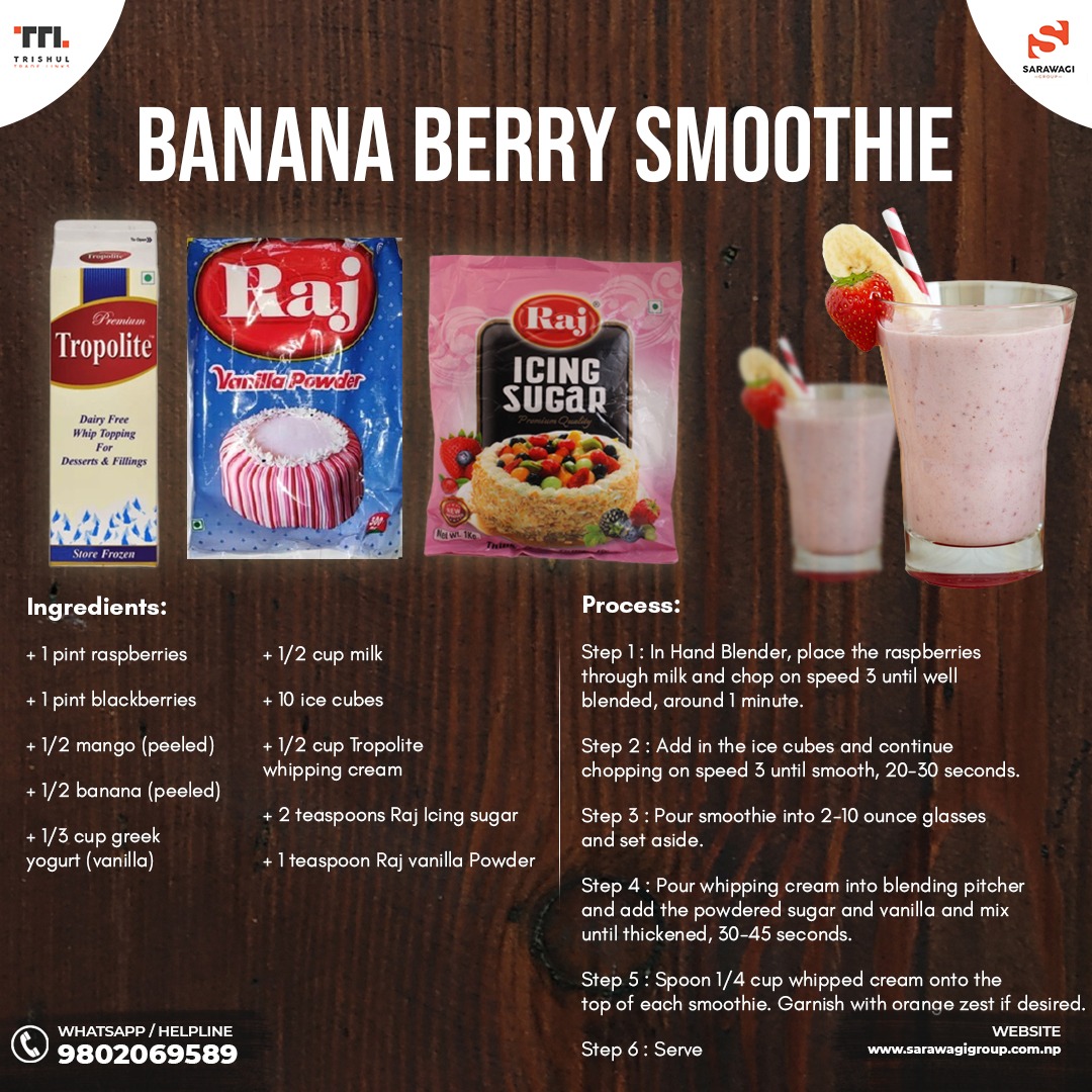 BANANA BERRY SMOOTHIE Image