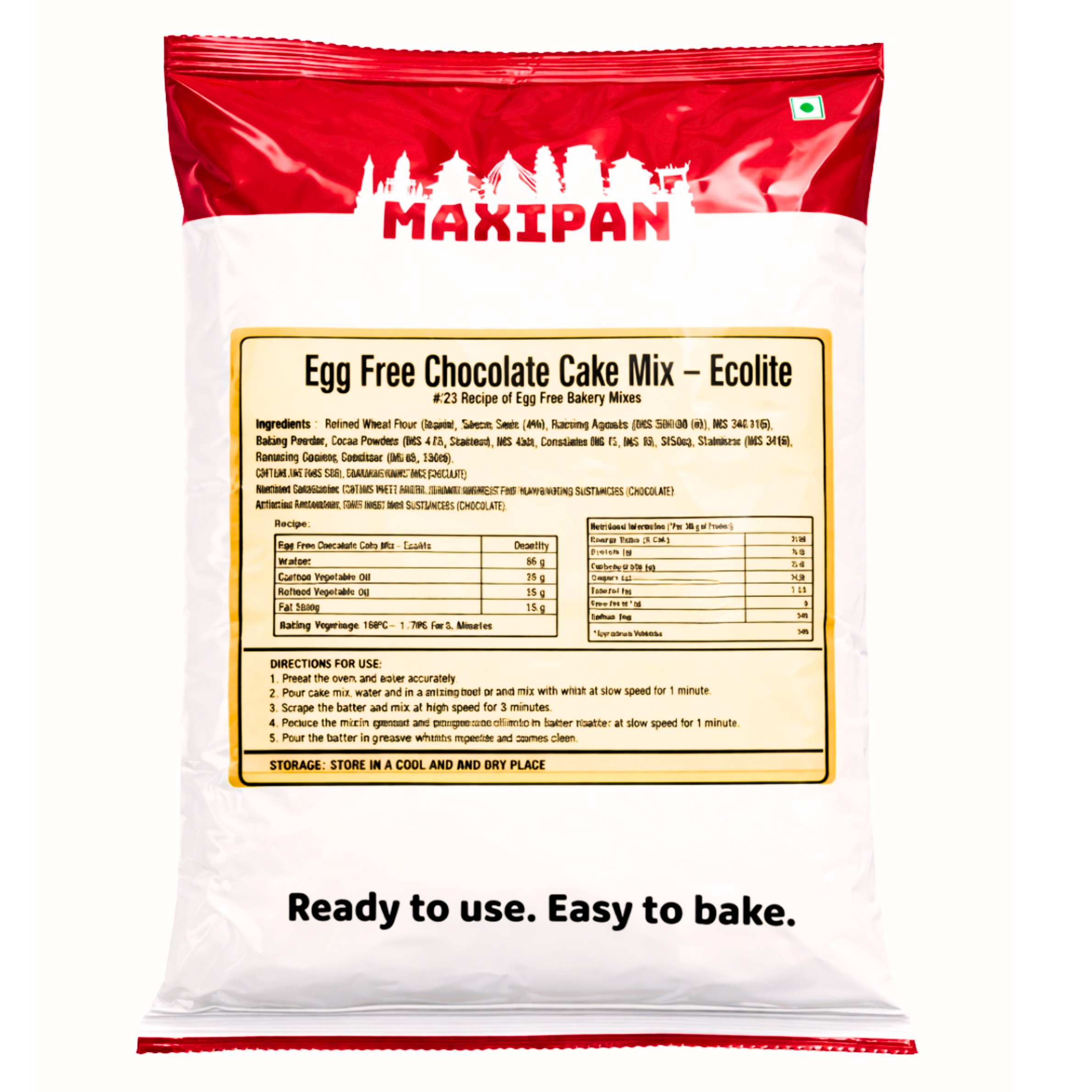 EGG FREE CHOCOLATE CAKE MIX ECOLITE Image