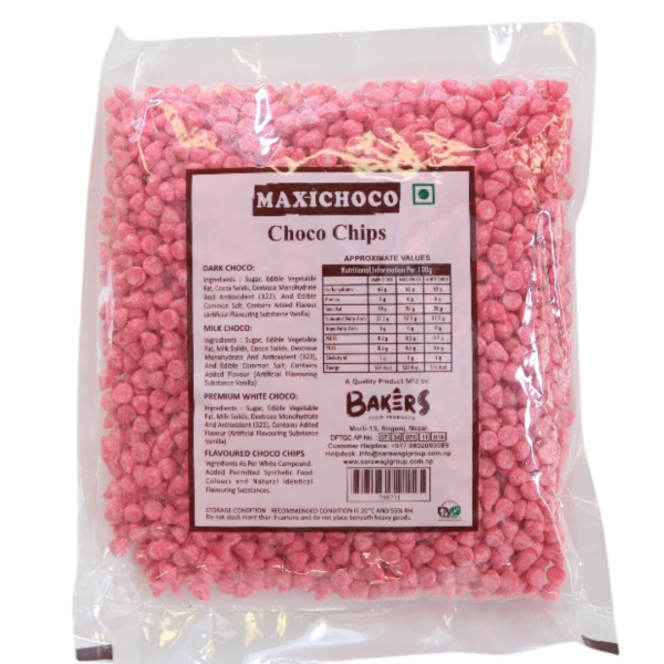 MAXICHOCO STRAWBERRY CHOCO CHIPS 200GM Image