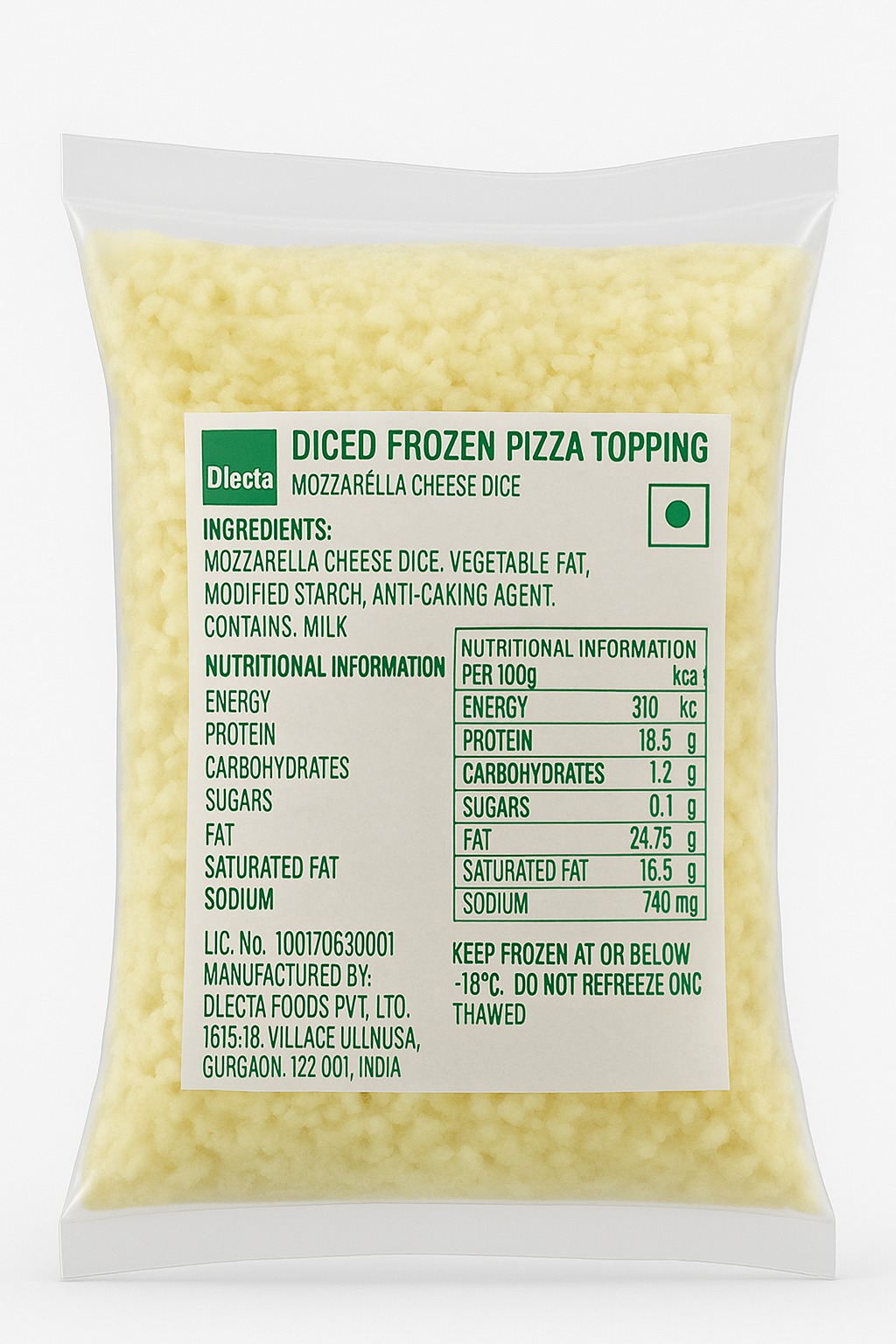 DICED FROZEN PIZZA TOPPING Image